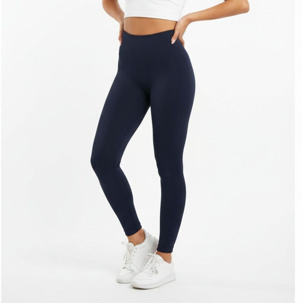 Spanx Dark Navy Blue Full Form Fitting High Waist Rise Leggings Pants S